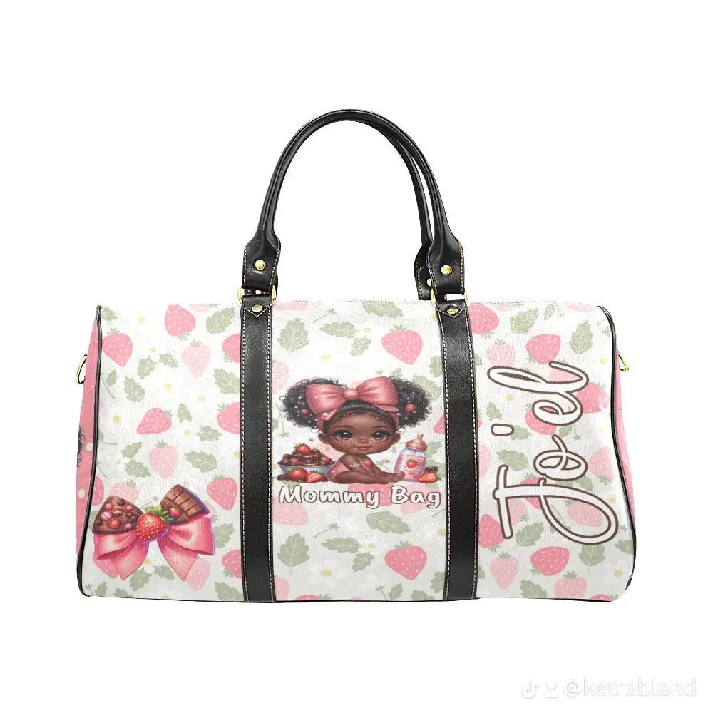 Strawberry Themed, Mommy Bag, Baby Bag and Minky Baby Blanket