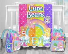 Load image into Gallery viewer, Care Bears Minky Baby Blanket and Diaper Bag Bundle
