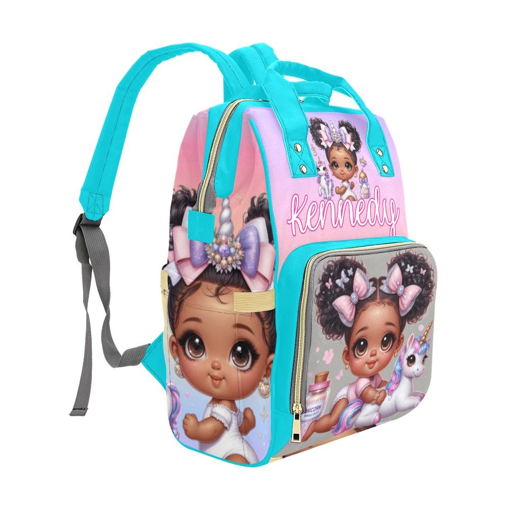 Unicorn Baby Bag (Blue Straps)