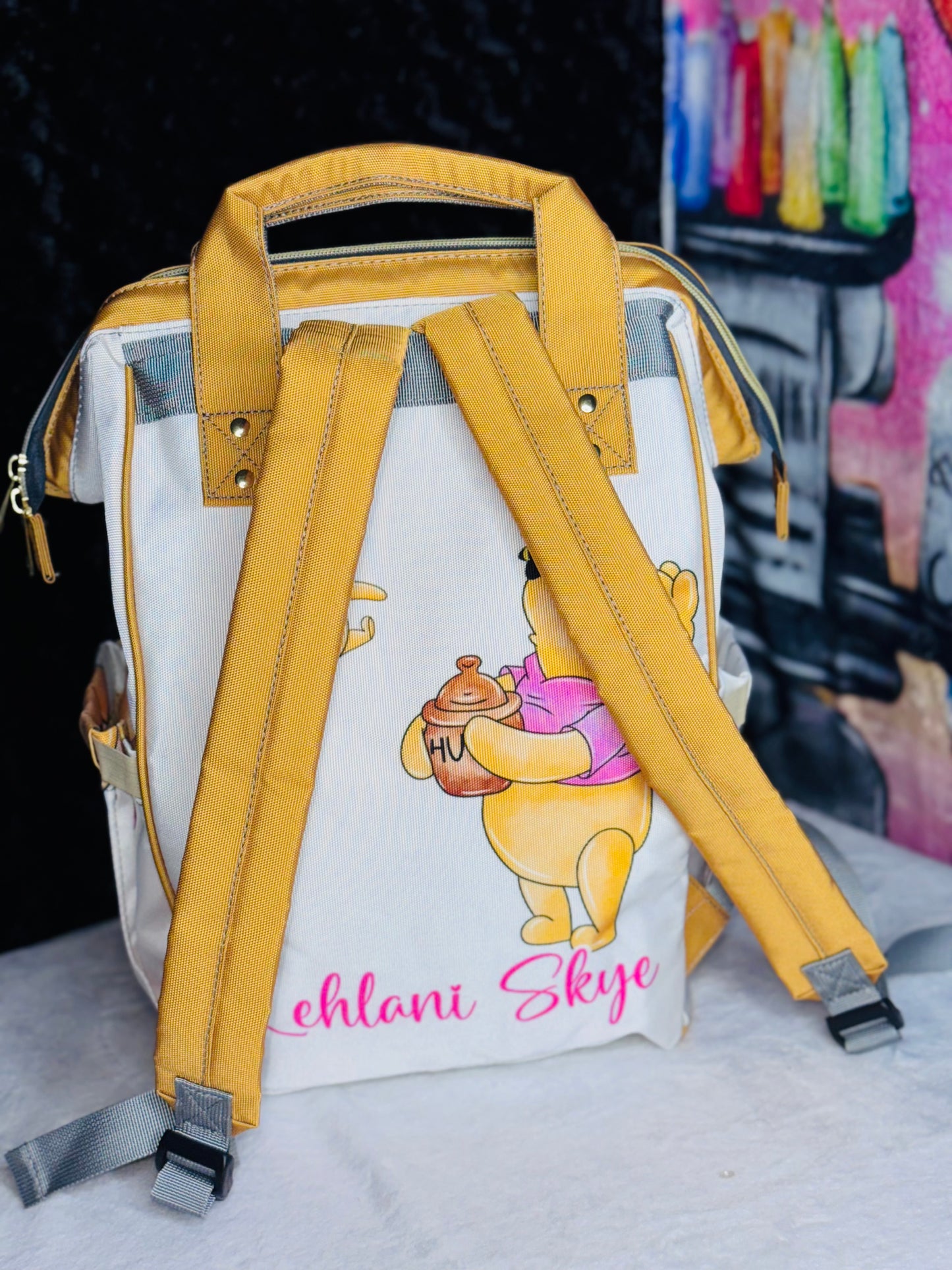 Winnie Diaper Bag, Mommy Bag and Minky Baby Blanket Bundle