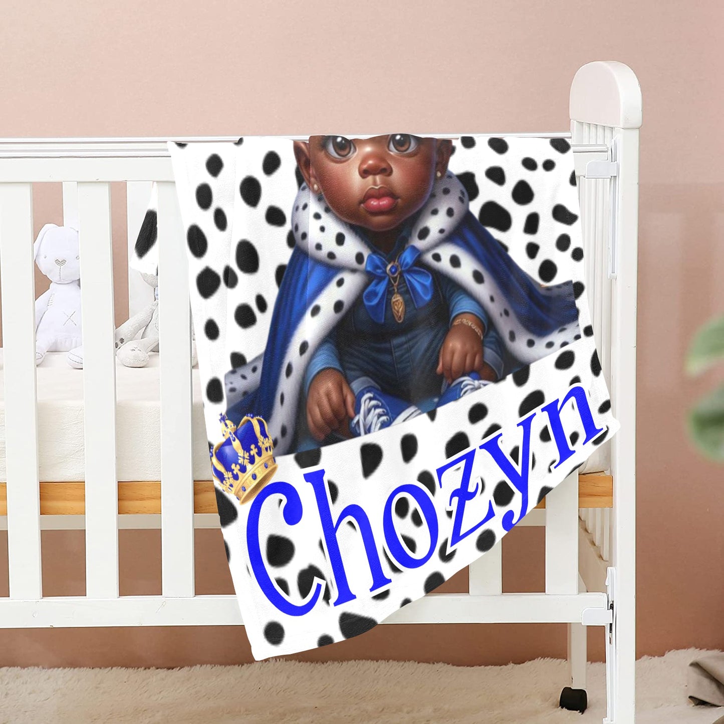 Personalized Little Prince Mommy Bag, Diaper bag and Minky Baby Blanket