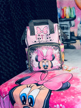 Load image into Gallery viewer, Minnie Mouse Diaper Bag and Minky Baby Blanket Bundle
