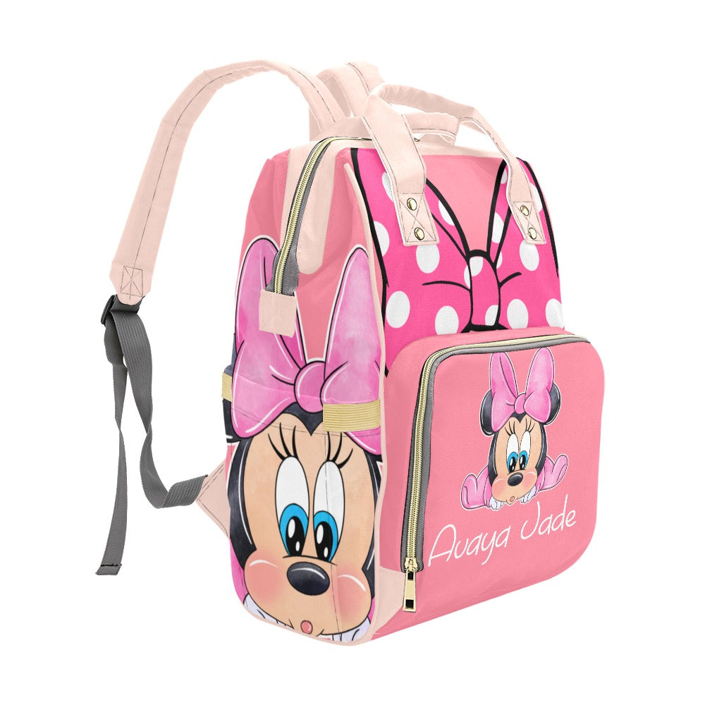 Personalized Diaper Bag and Minky Baby Blanket Bundle