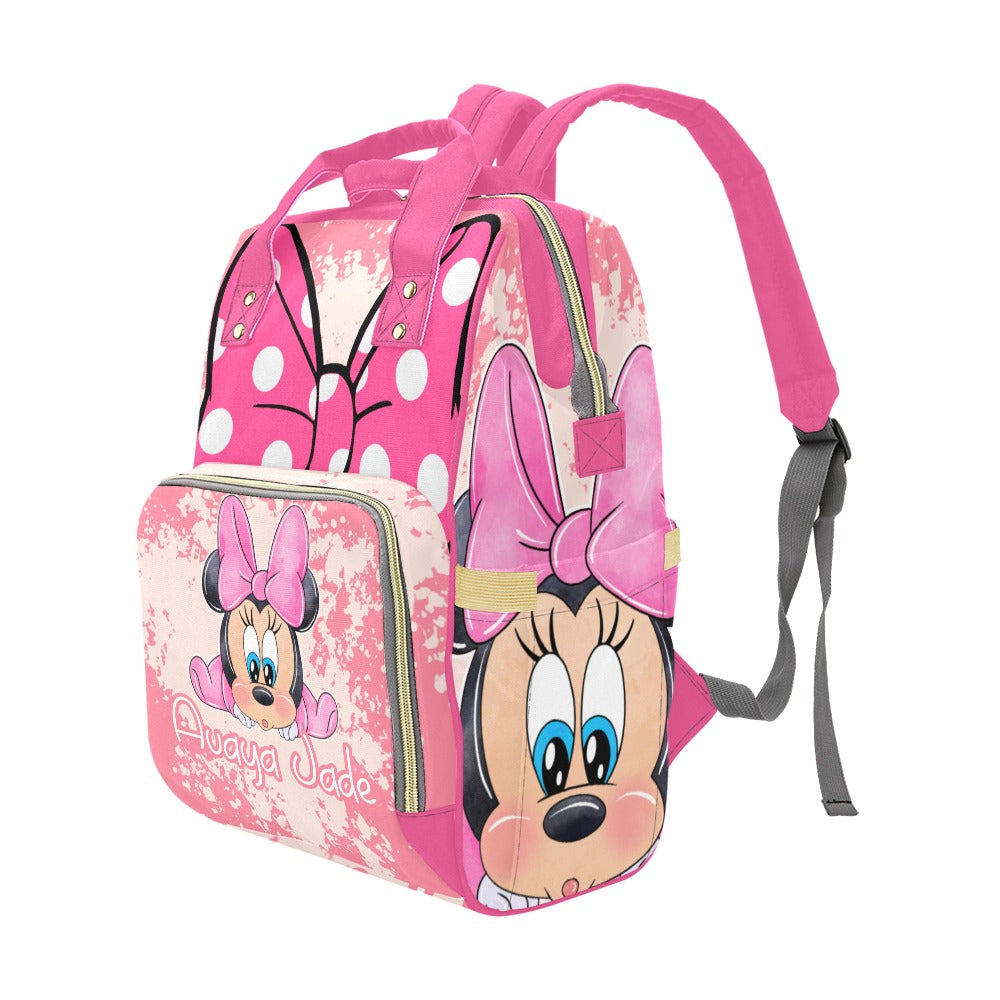 Personalized Diaper Bag and Minky Baby Blanket Bundle