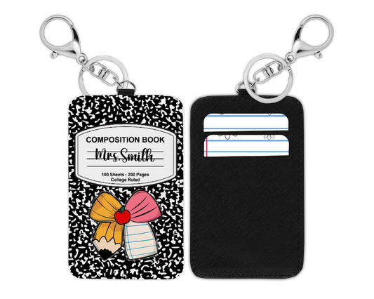 Teacher Composition ID badge Holder (Breakaway Lanyard)