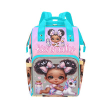 Load image into Gallery viewer, Unicorn Baby Bag (Blue Straps)
