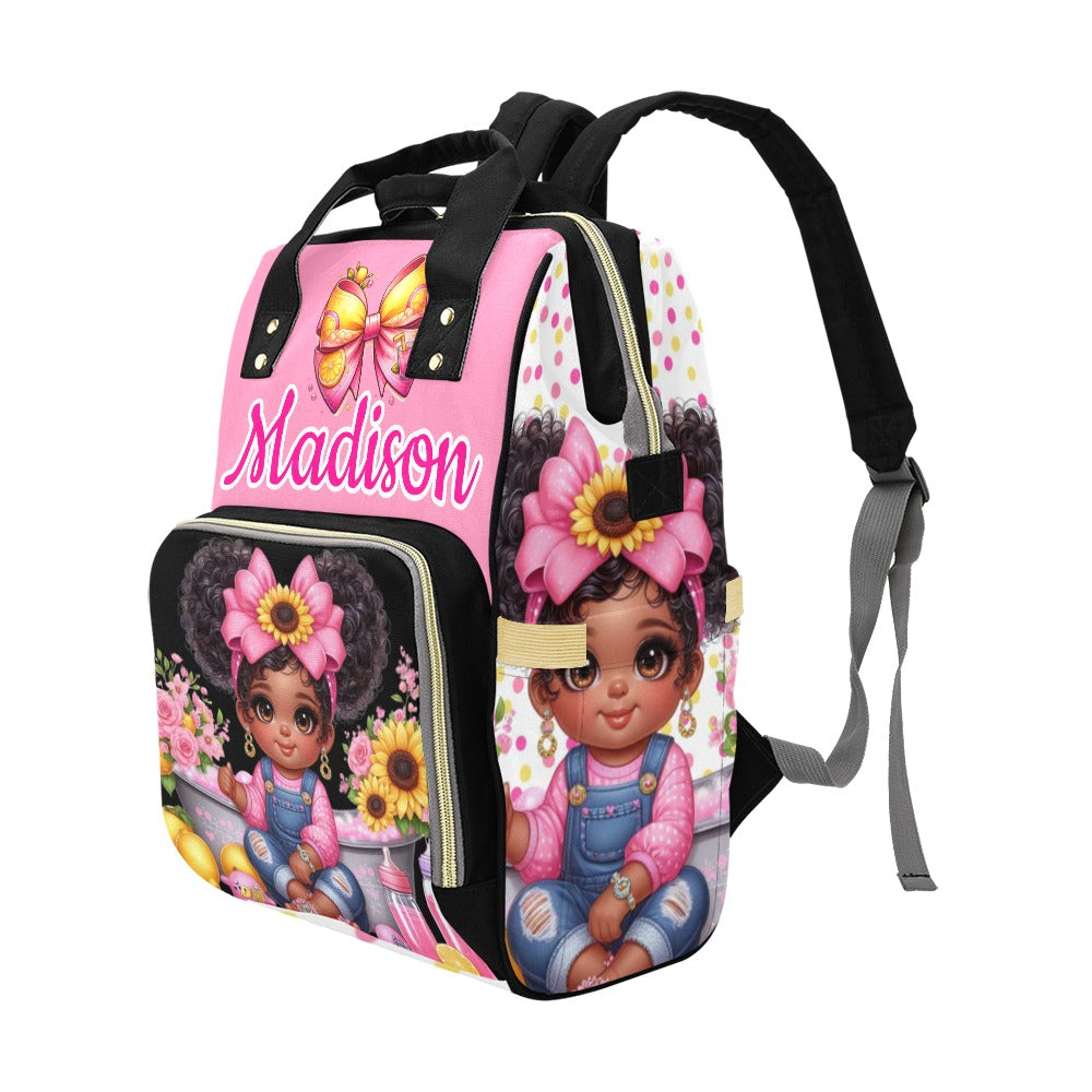 Paw Diaper bag, Mommy bag and Minky Baby Blanket Bundle