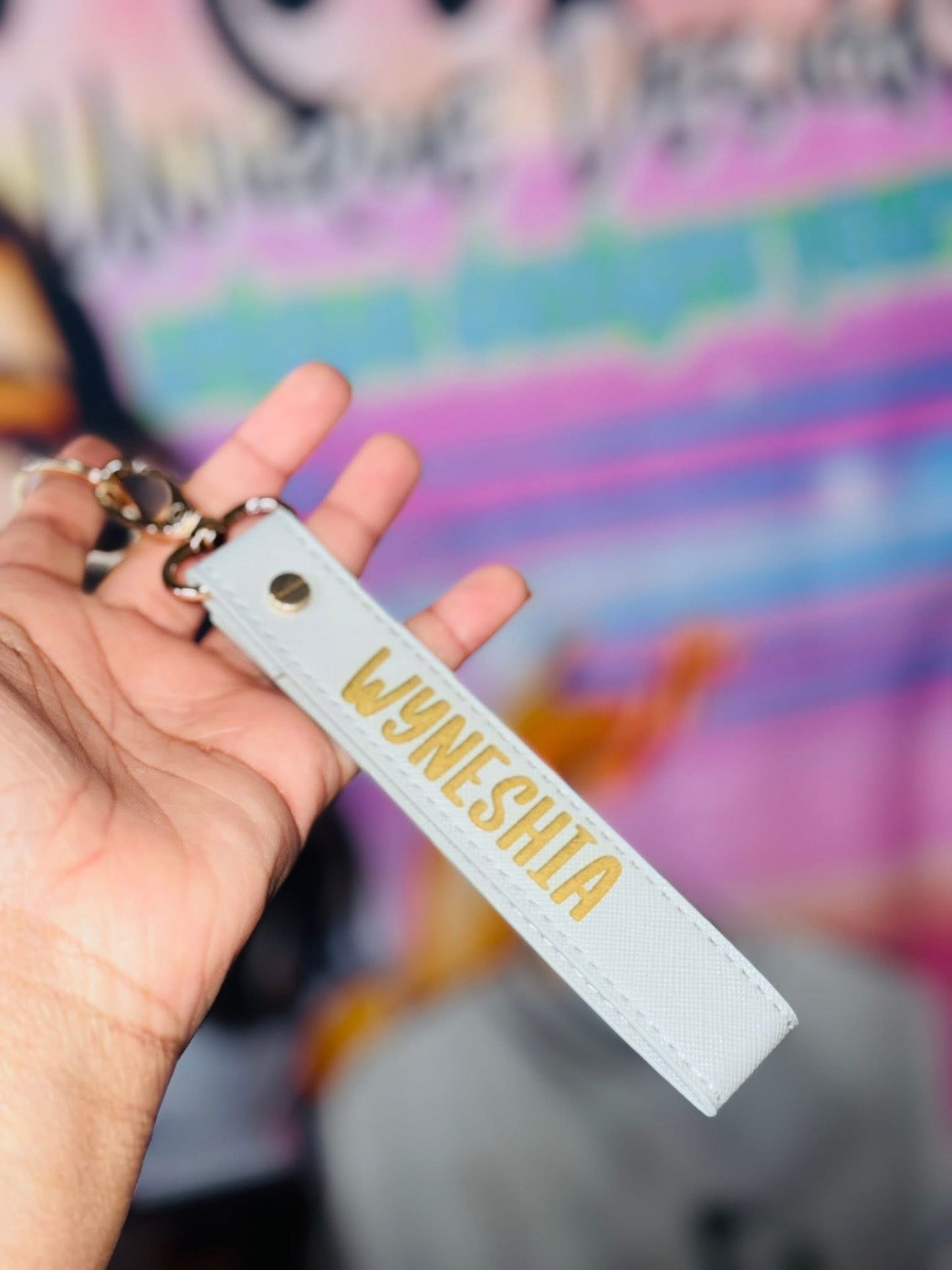 Engraved Wristlet for Keychain