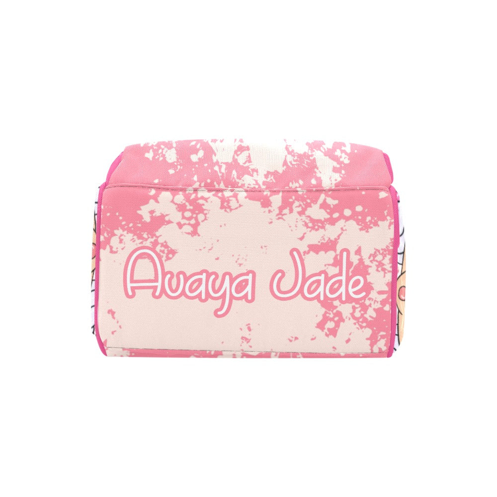 Personalized Diaper Bag and Minky Baby Blanket Bundle