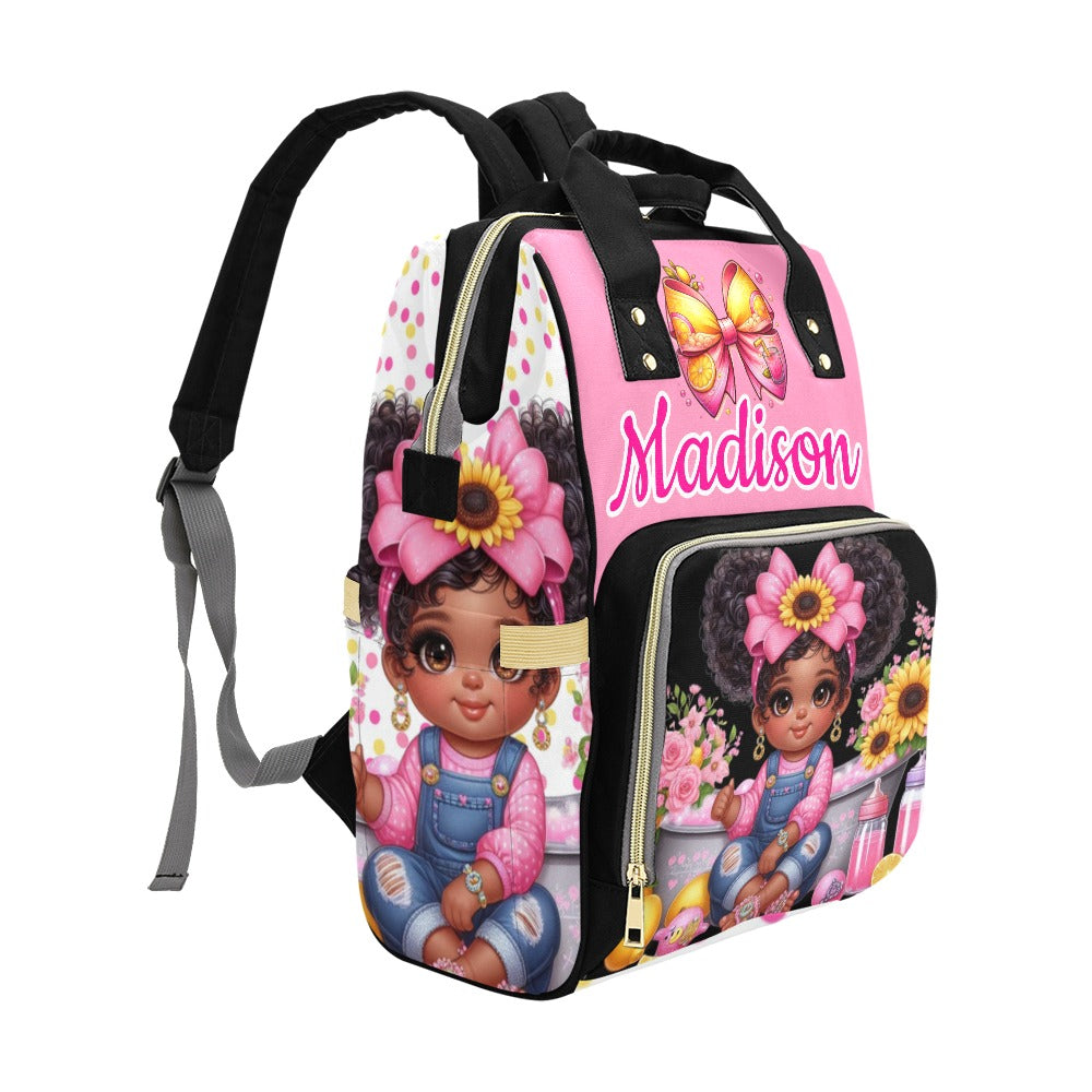 Paw Diaper bag, Mommy bag and Minky Baby Blanket Bundle