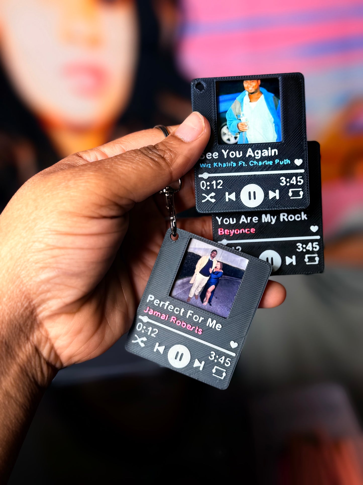 Custom Tap Music Player Keychain 🎵