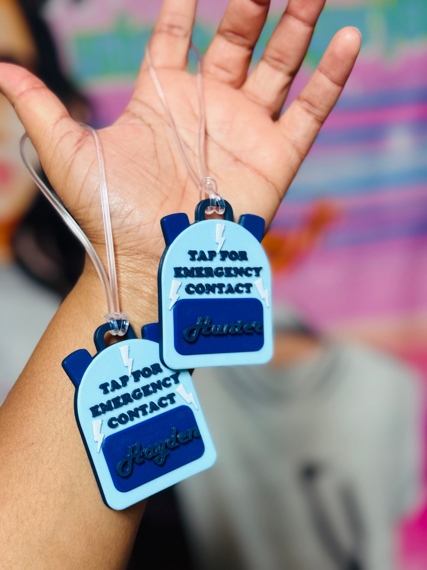 Viral Emergency Contact Book Bag Tag