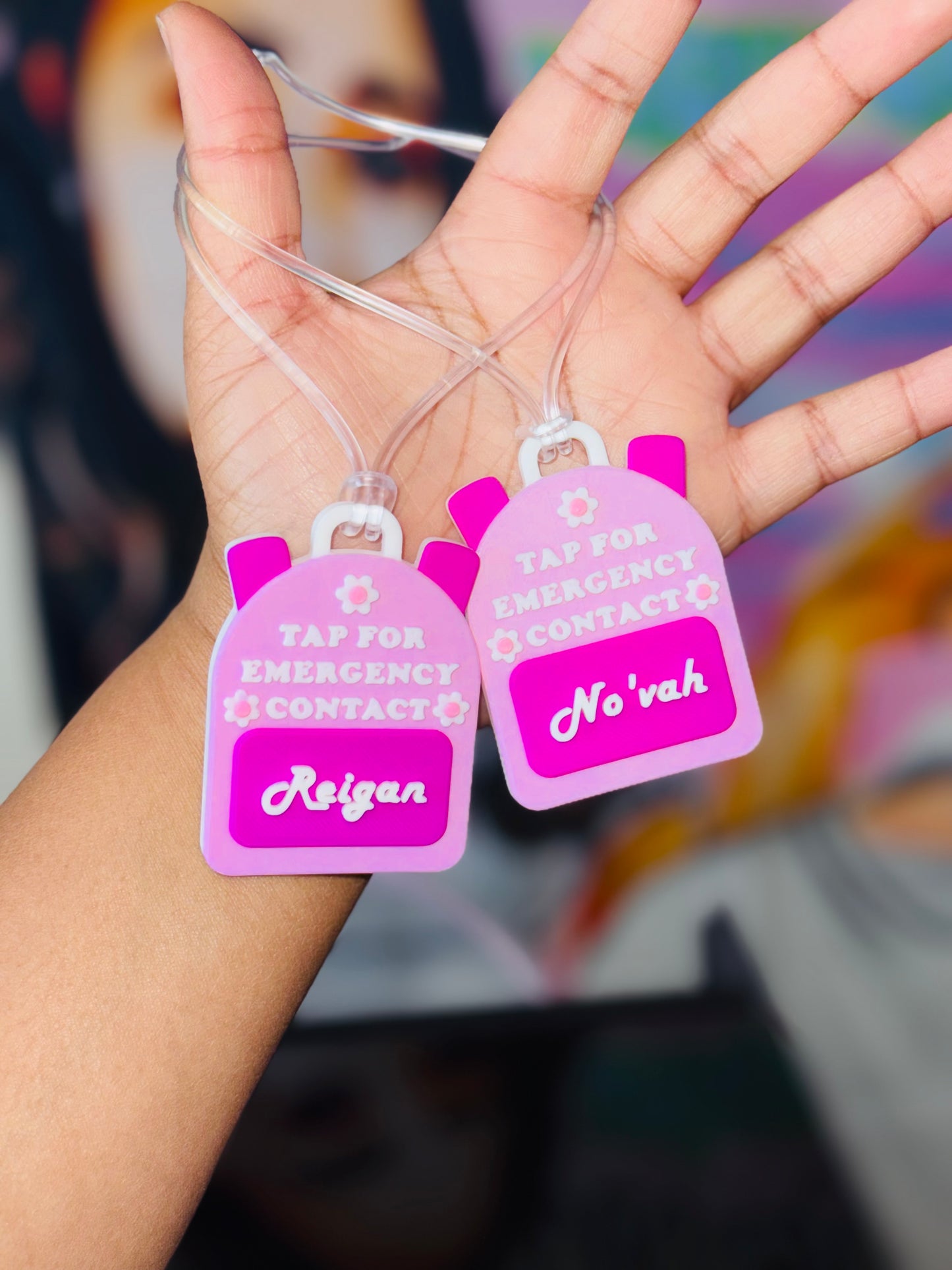 Viral Emergency Contact Book Bag Tag