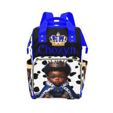 Load image into Gallery viewer, Personalized Little Prince Diaper Bag and Minky Baby Blanket
