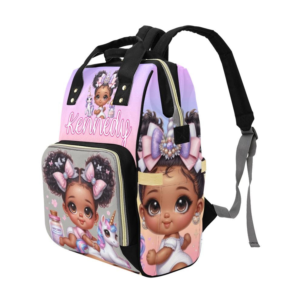 Unicorn Baby Bag (Gray Pocket)