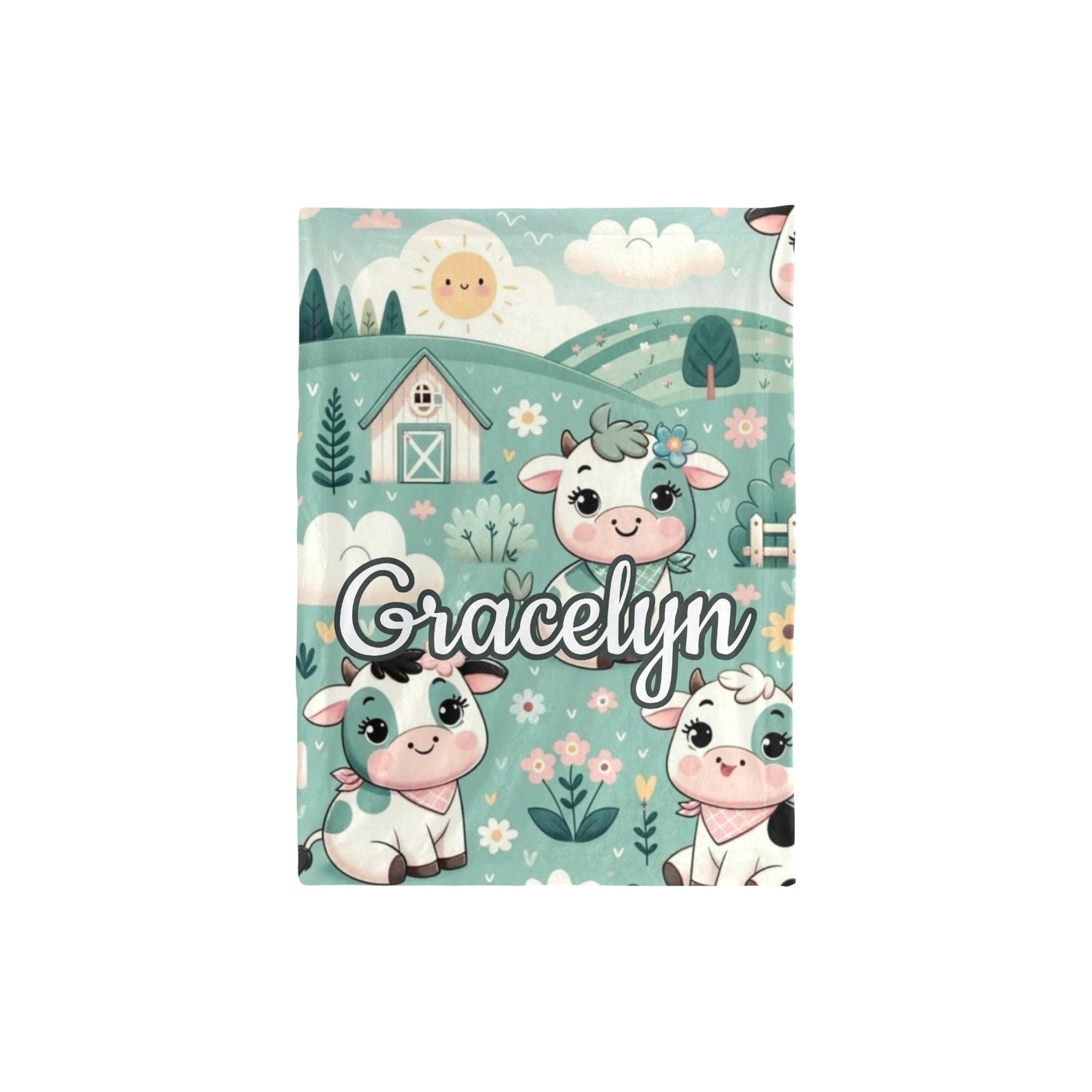 Cozy Baby Cow Minky Baby Blanket