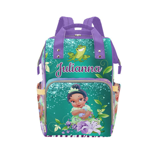 Princess and the Frog Diaper Bag Purple Straps
