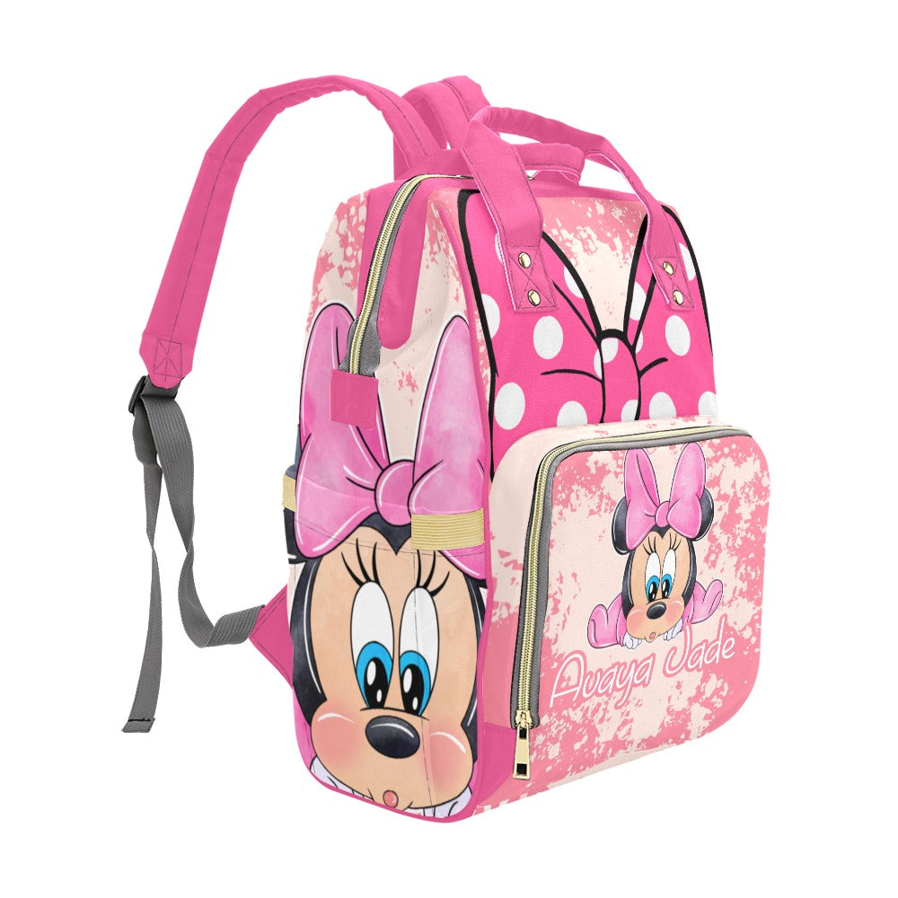 Personalized Diaper Bag and Minky Baby Blanket Bundle