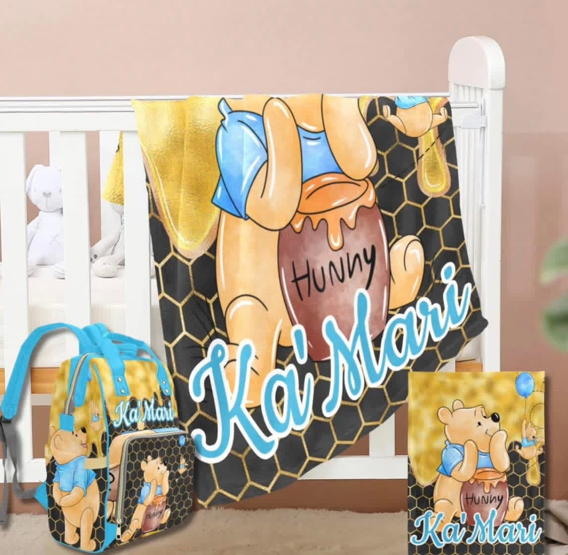 DiaperBag and Blanket (Theme Requests)
All themed requests should be placed under this listing.
Once your order is received, design options based on your selected theme will be shared for you to choose from via text or email within 24–48 business hours.