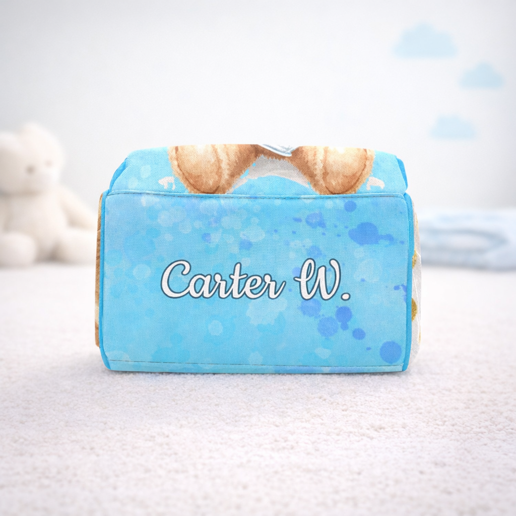 Blue Teddy Bear Diaper Bag