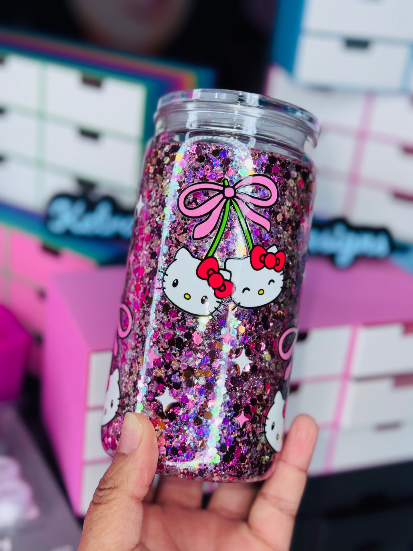 16oz Acrylic Snow globe Tumbler (Ready To ship)