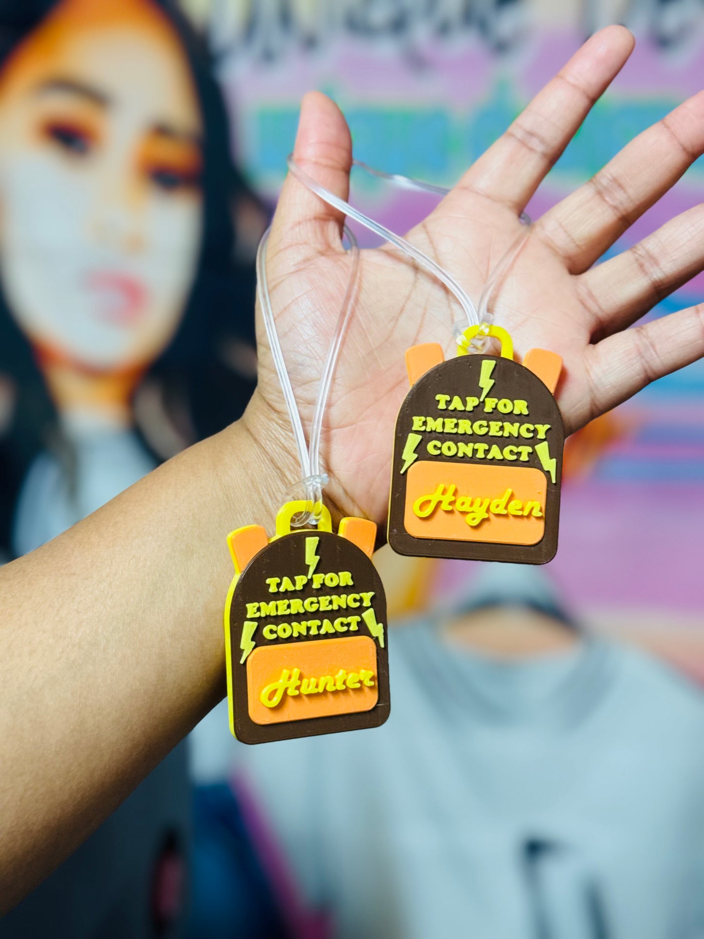 Viral Emergency Contact Book Bag Tag