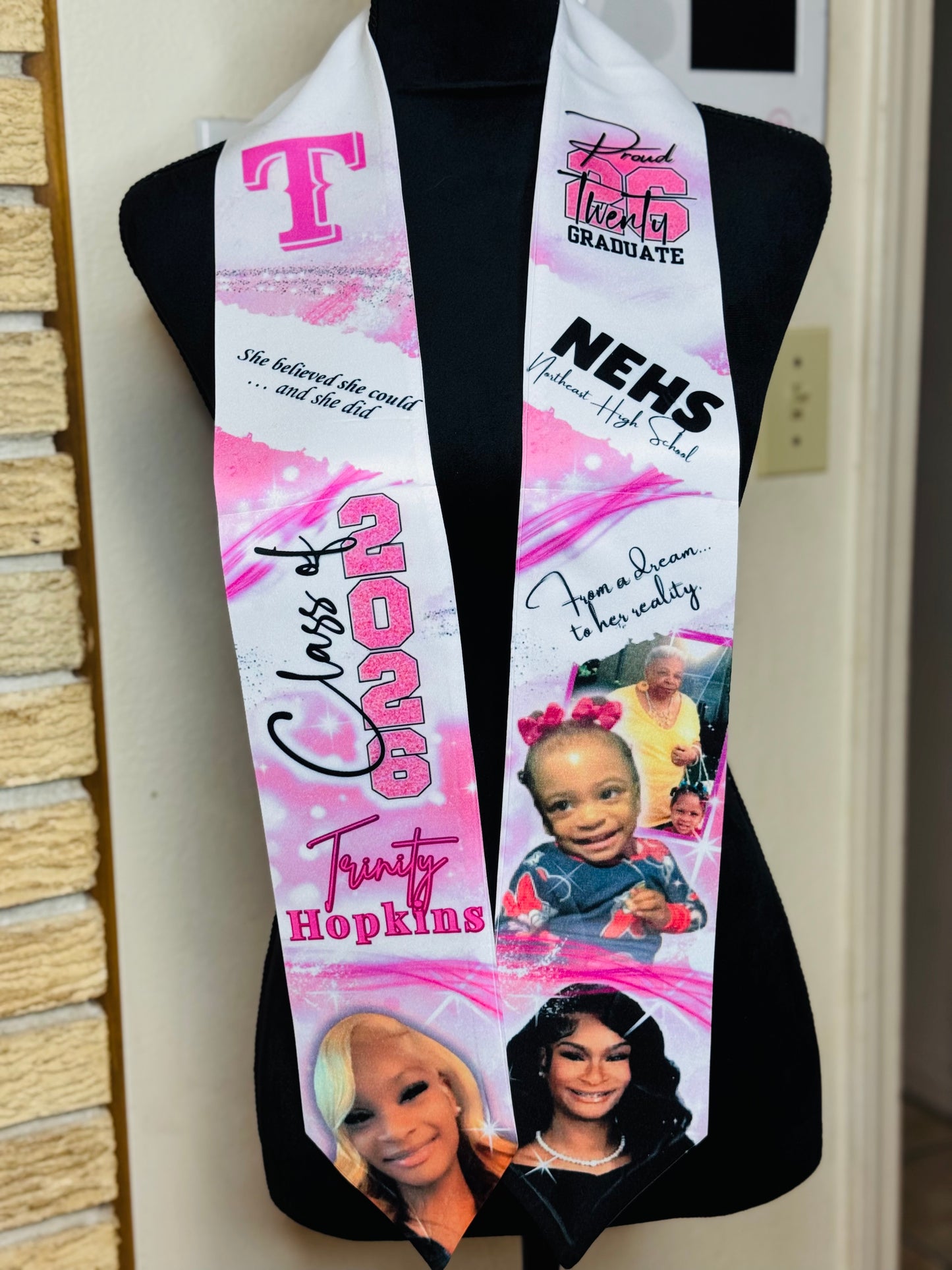 Custom Adult Size Graduation Stole