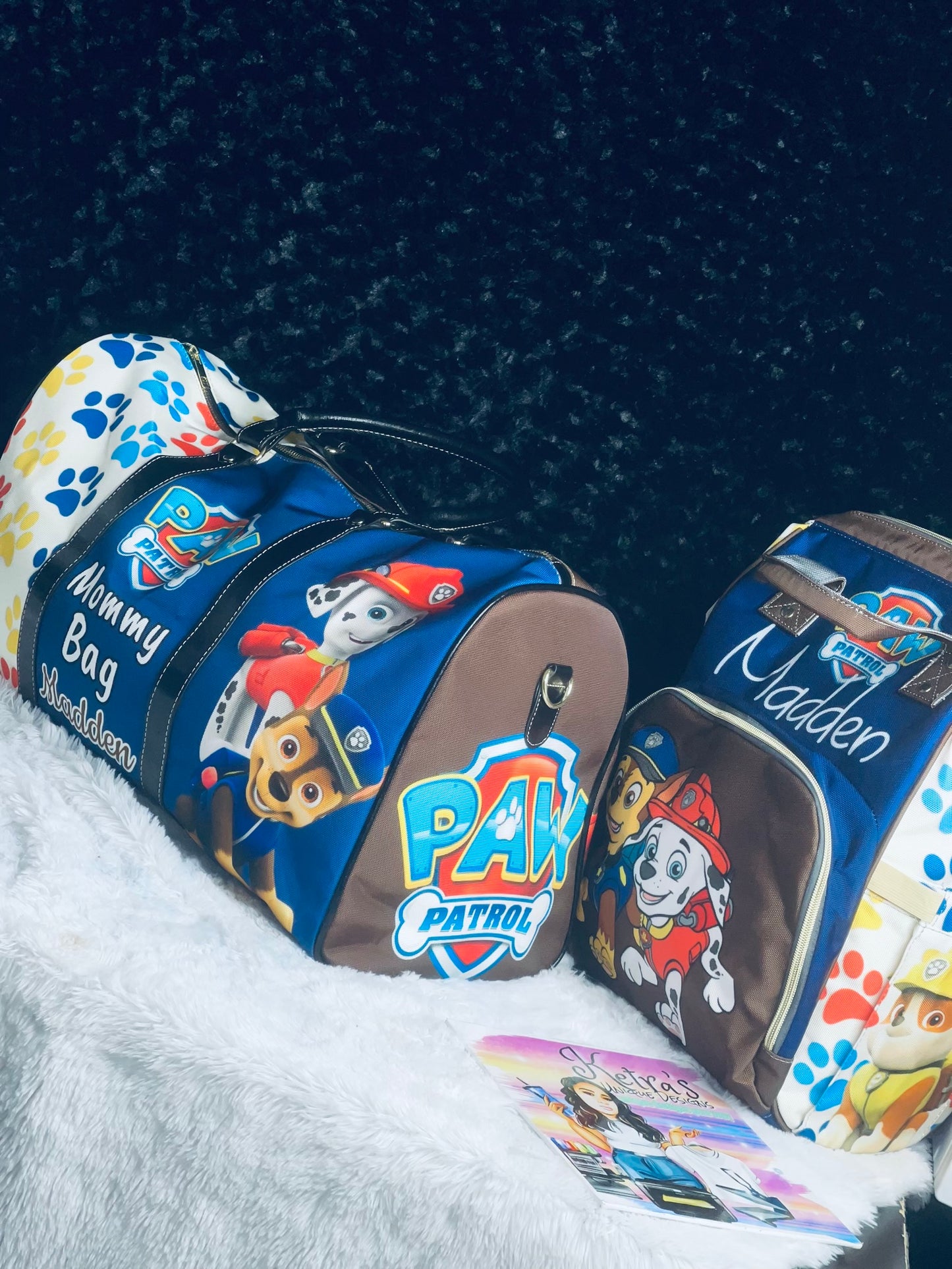 Paw Patrol Mommy Bag hospital bag with matching Baby Bag Bundle