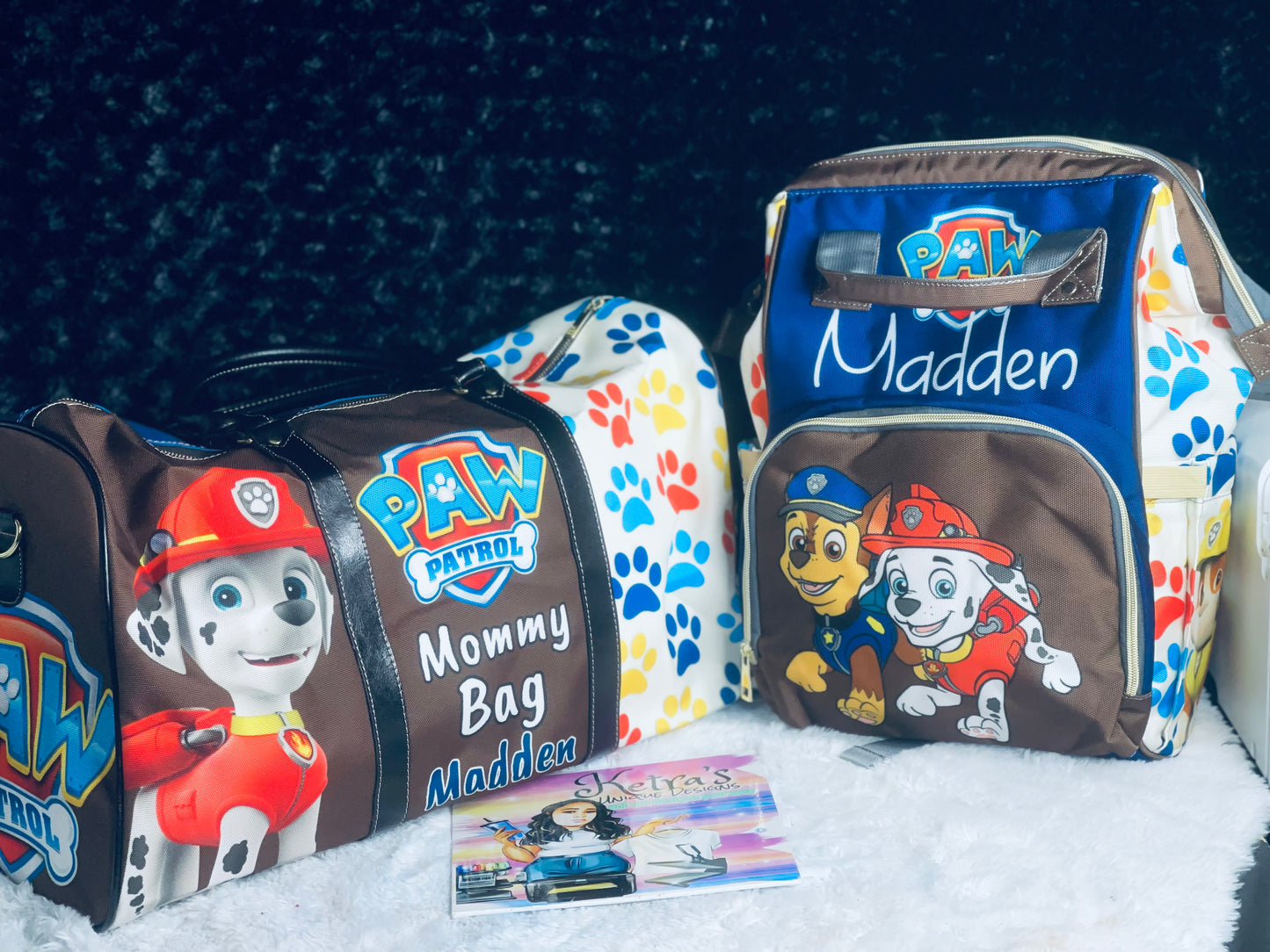 Paw Patrol Mommy Bag hospital bag with matching Baby Bag Bundle