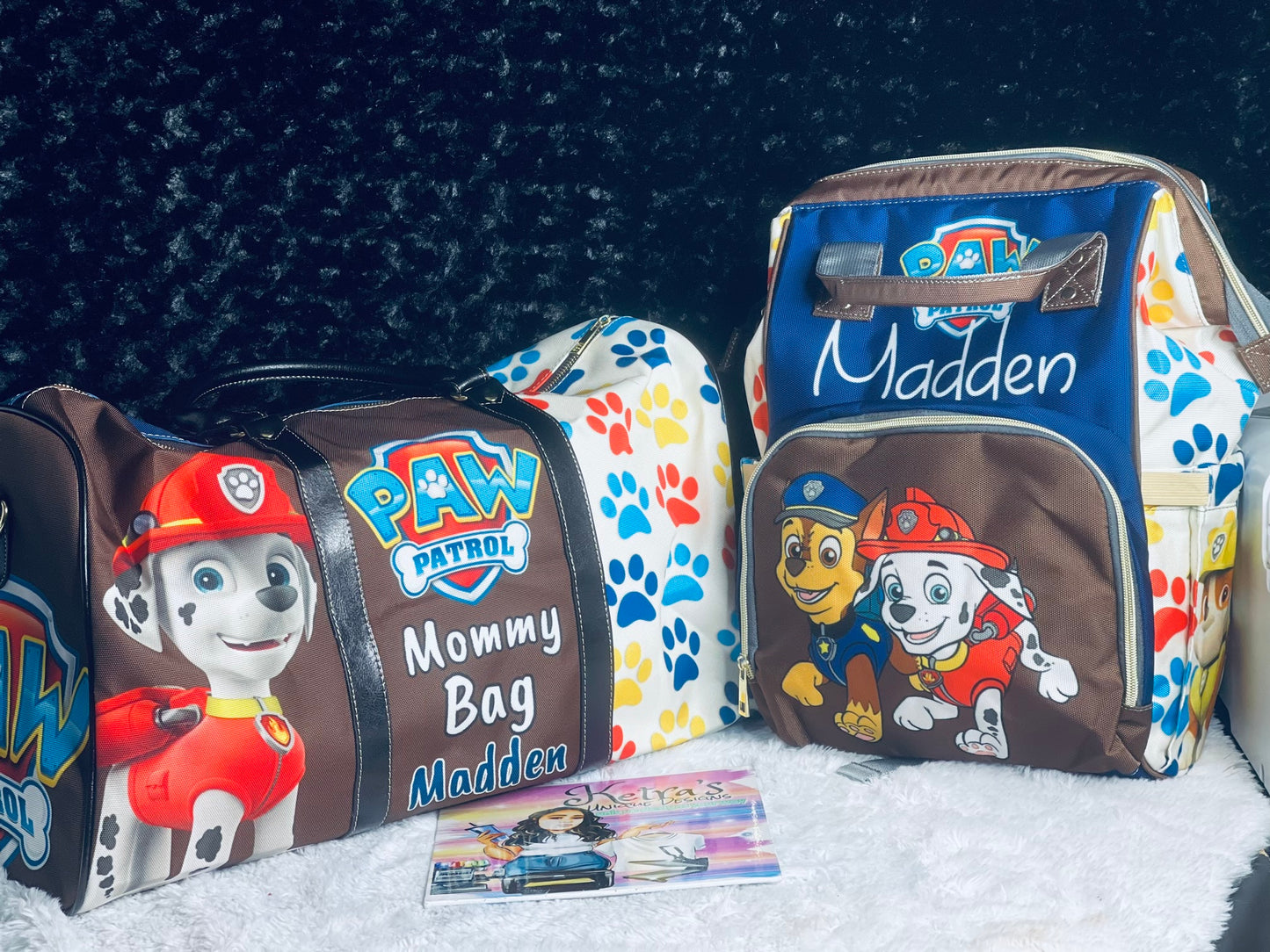 Paw Patrol Mommy Bag hospital bag with matching Baby Bag Bundle