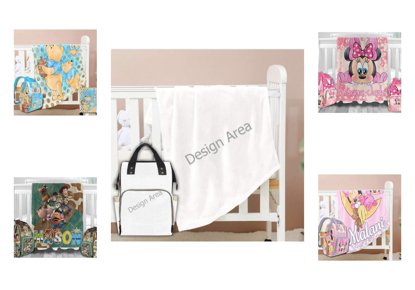 DiaperBag and Blanket (Theme Requests)
All themed requests should be placed under this listing.
Once your order is received, design options based on your selected theme will be shared for you to choose from via text or email within 24–48 business hours.