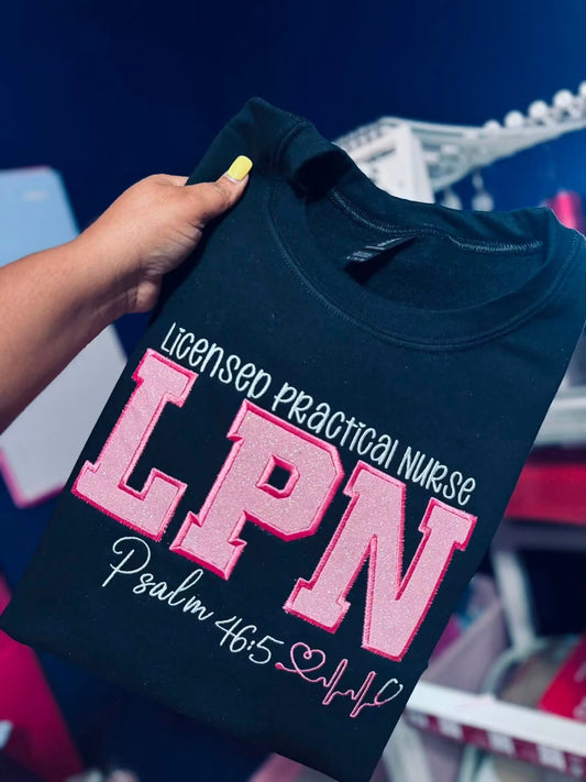 Faith & Healthcare Embroidered Sweatshirt 🩺💕- With Sleeve Personalization