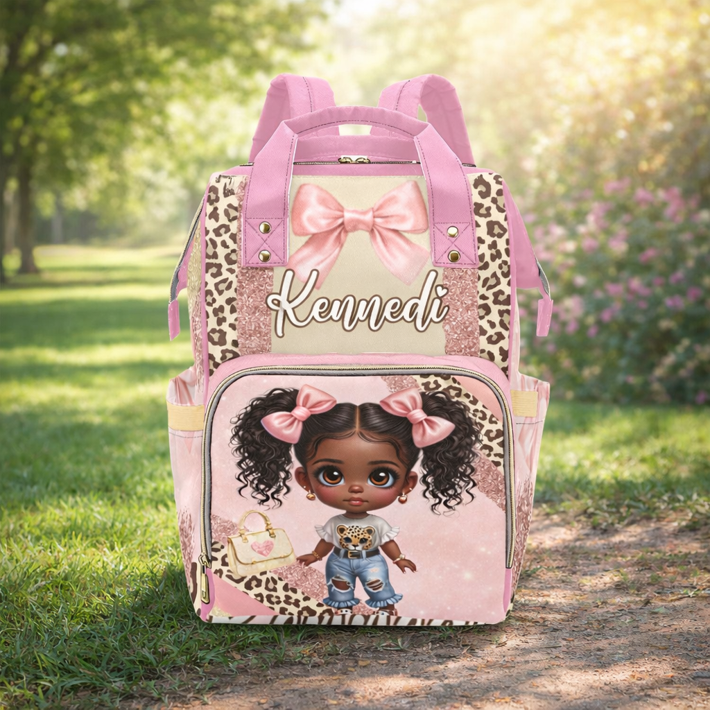 ✨ Bow & Blush Diaper Bag