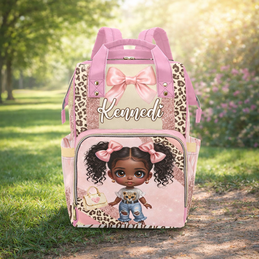 ✨ Bow & Blush Diaper Bag