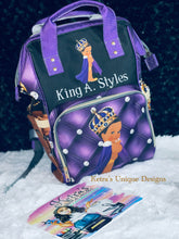 Load image into Gallery viewer, Little Prince Purple and Black baby bag!
